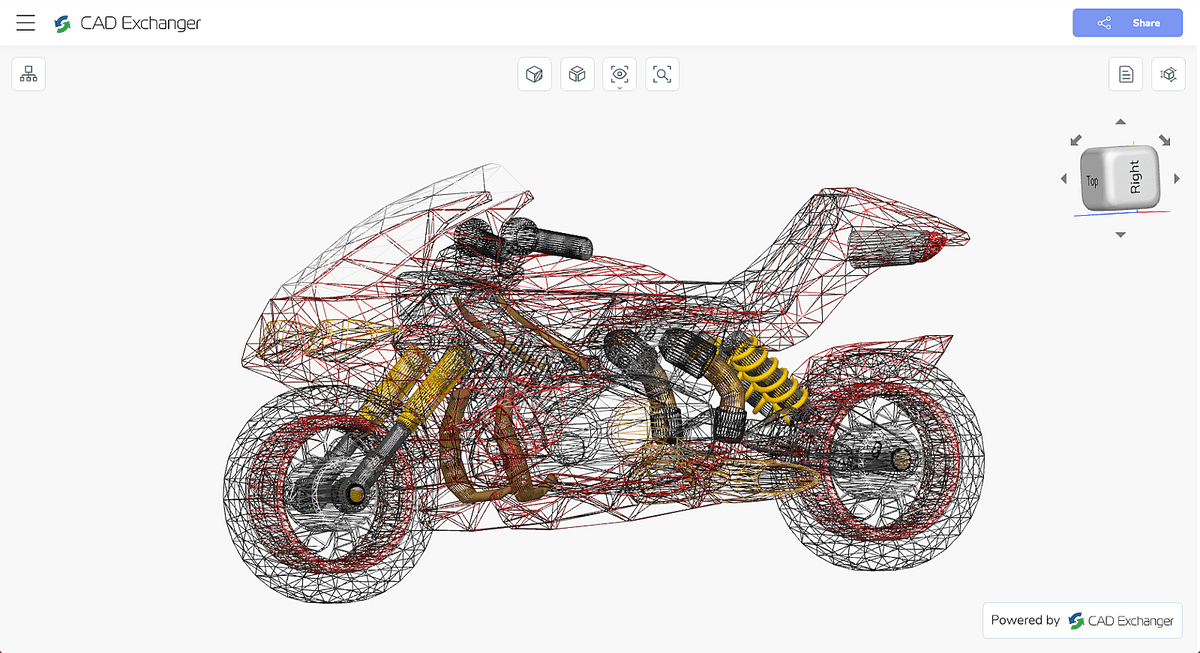 Fig. 3. Polygonal model in the wireframe mode