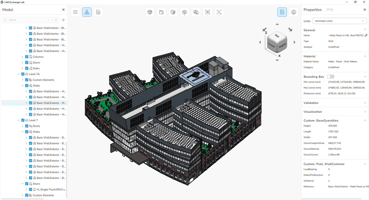 BIM-specific data model