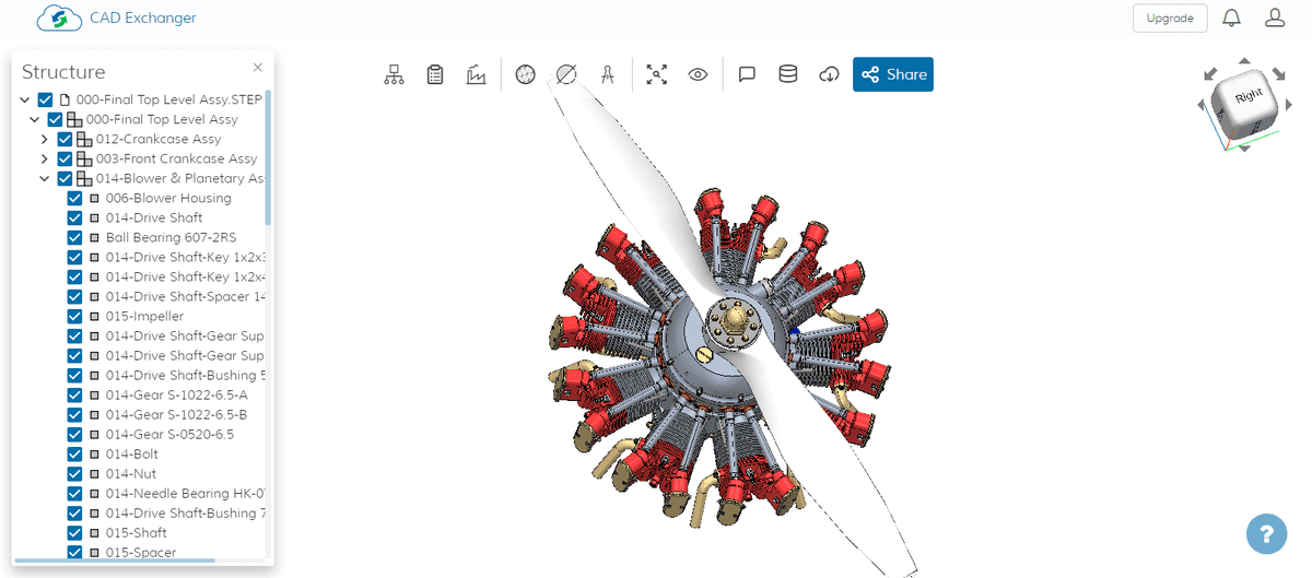 CAD Exchanger Cloud using three.js