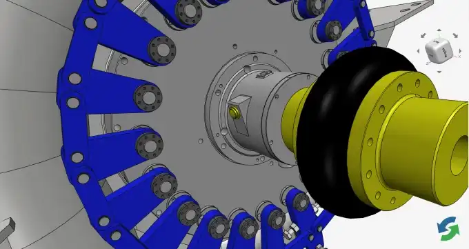 CAD model of a turbo pump
